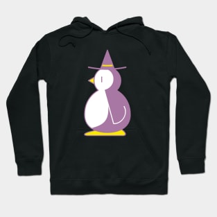 Cute Witch Penguin Halloween Vector Illustration Hoodie